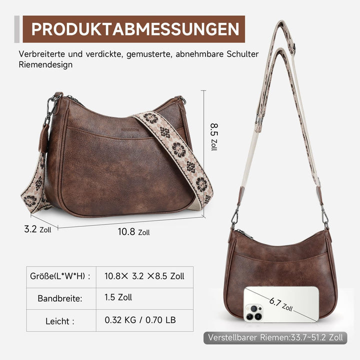 APHISON Krokodilleder Damen Umhängetasche Taschen Fashion Damen Handtasche Handgefertigte - Geschenk