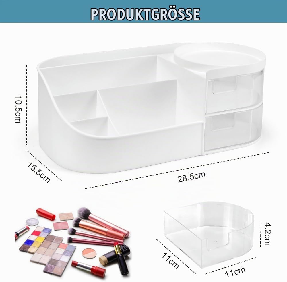Make Up Organizer Kosmetik Aufbewahrungsbox mit Schubladen Schminktisch Organizer Schminkbox Beauty