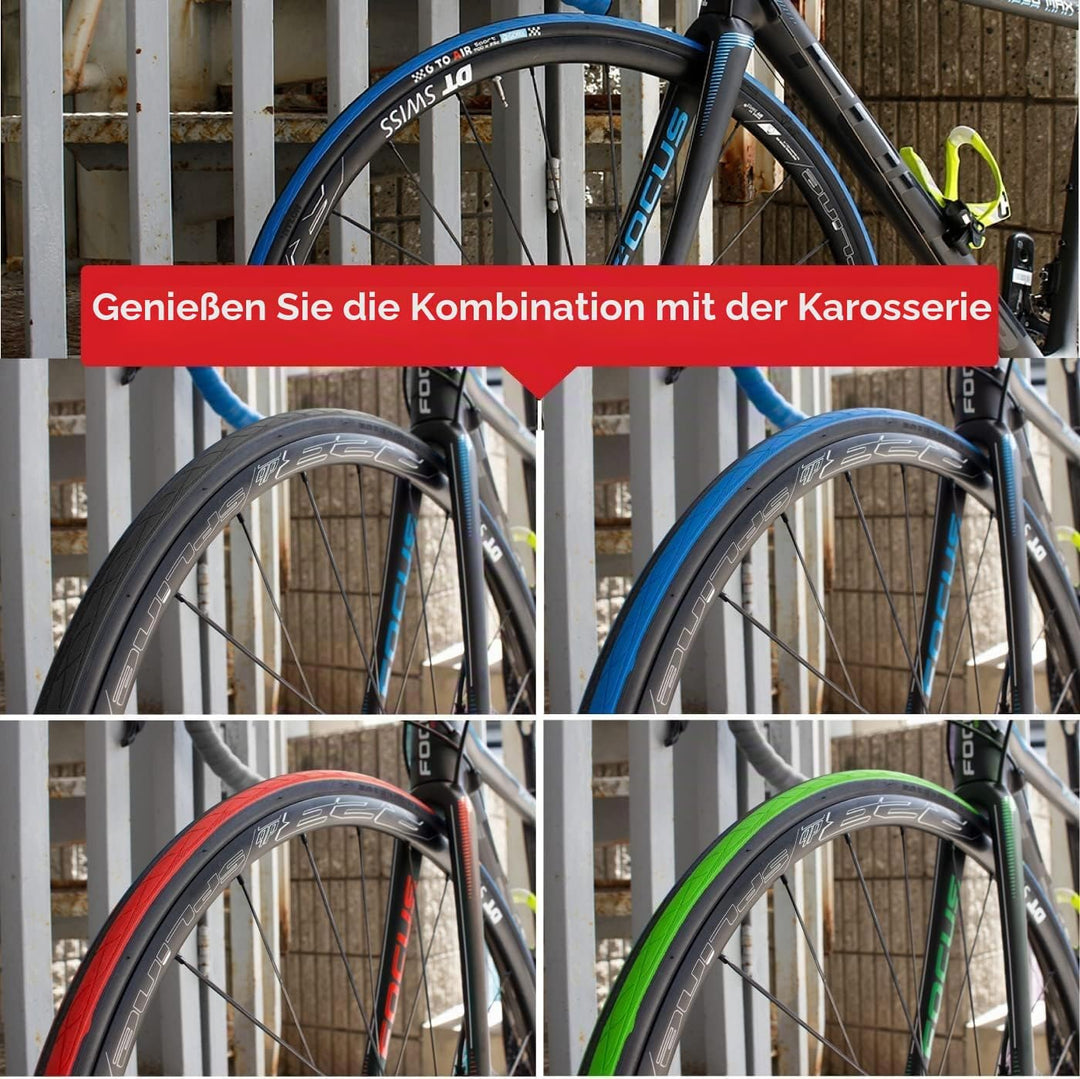 GORIX Rennradreifen 700×23C 25C 28C 32c 35c Fahrrad (Gtoair) 700×28c Black×Red(1 Tire), 700&amp;