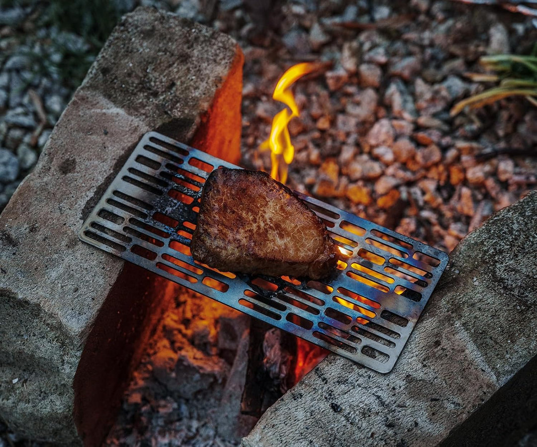 iBasingo Titan Grillrost Outdoor Grillrost Holzkohle BBQ Net Grill Platte Ultraleichtes Backen Kühl