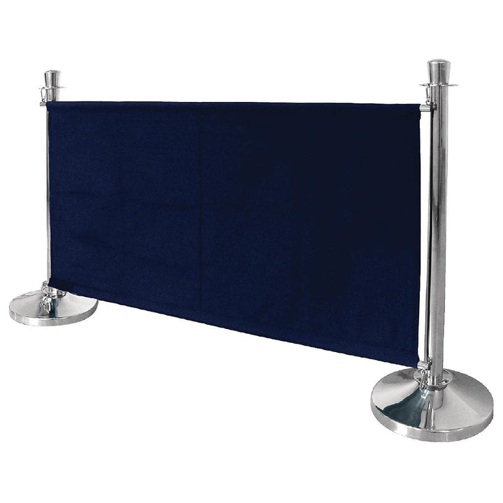Bolero Sichtschutz mit Sicherheitsgurten, 700 x 1430 x 20 mm, Dunkelblau