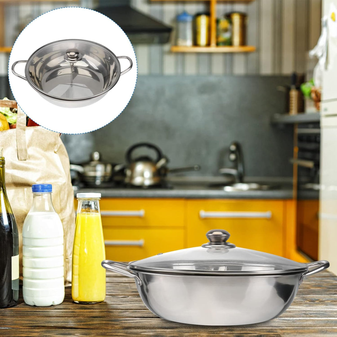 TOPBATHY Induktion Wok Elektrischer Heisser Topf Induktionskochtopf Fonduetopf Shabu Hot Pot Für Zu