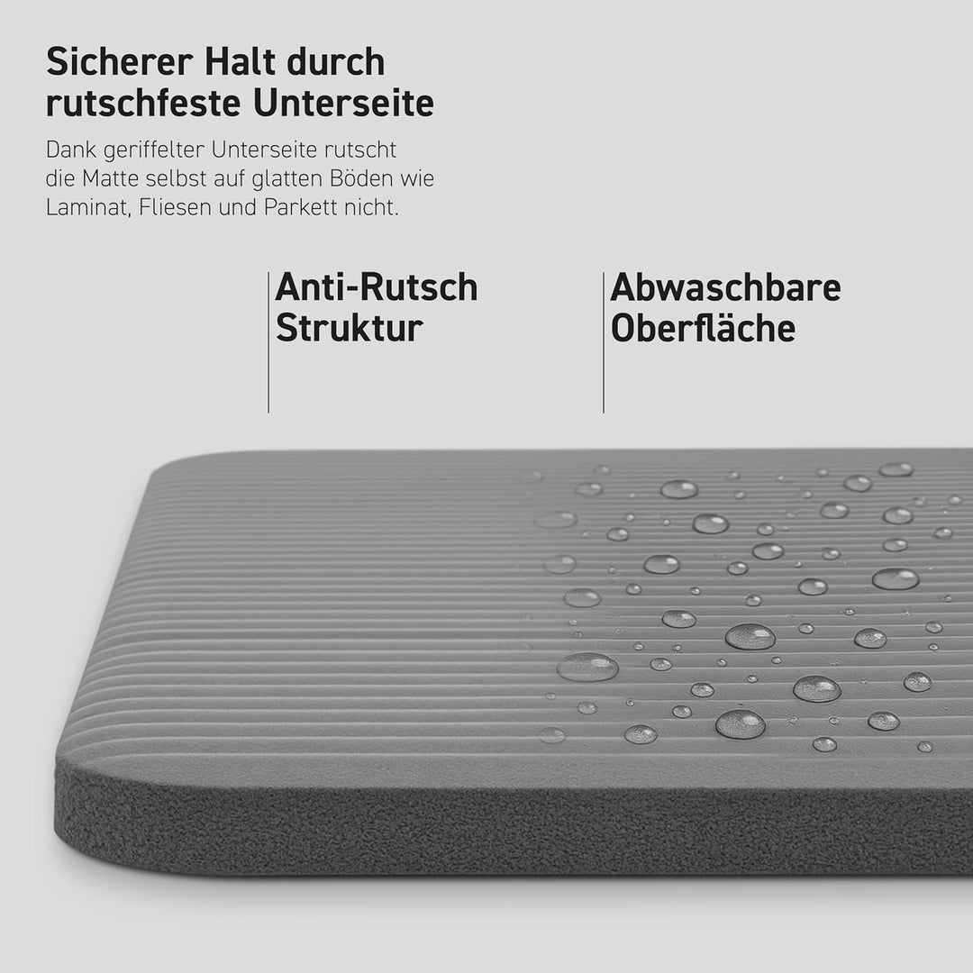 MSPORTS Gymnastikmatte | Yogamatte Premium rutschfest inkl. Tragegurt + Übungsposter + Workout App I