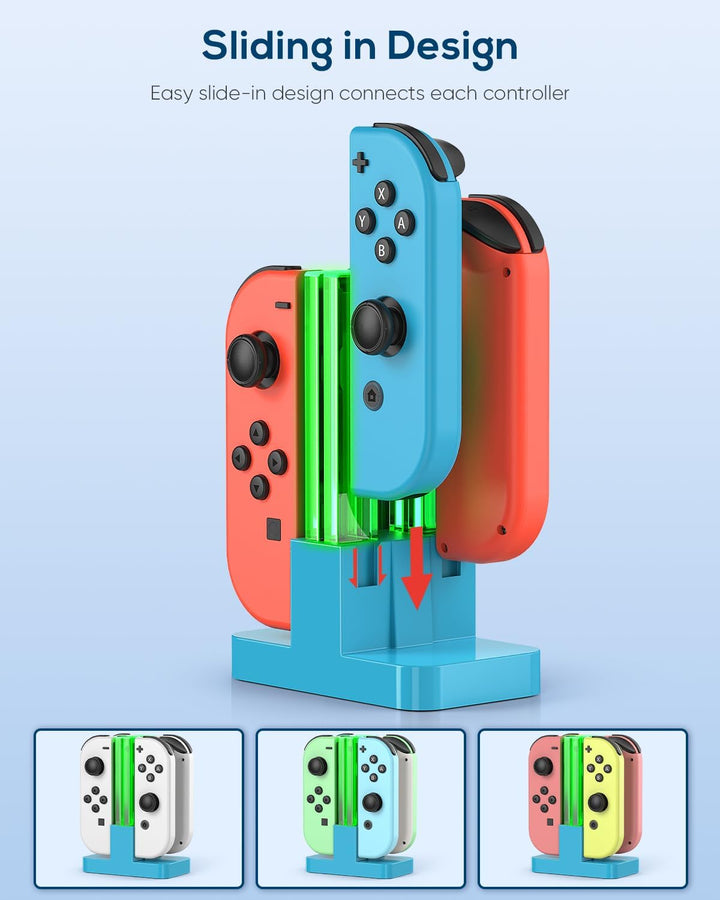 FYOUNG Switch Controller Ladestation Kompatibel Mit Nintendo OLED Joy Con - Quad Ladestation Zubehör