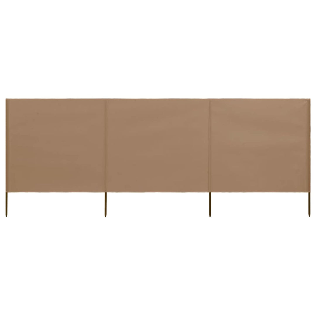 Strand-Windschutz, 3 Paneele, Stoff, Grau, Taupe, 400 x 80 cm, Zelt, Camping, Sonnenschutz, Privatsp