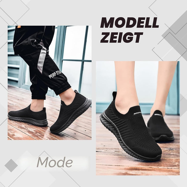 Slip On Sneakers Herren Damen Nurse Schuhe Walkingschuhe Outdoor Turnschuhe Sportschuhe Gym Bequem L