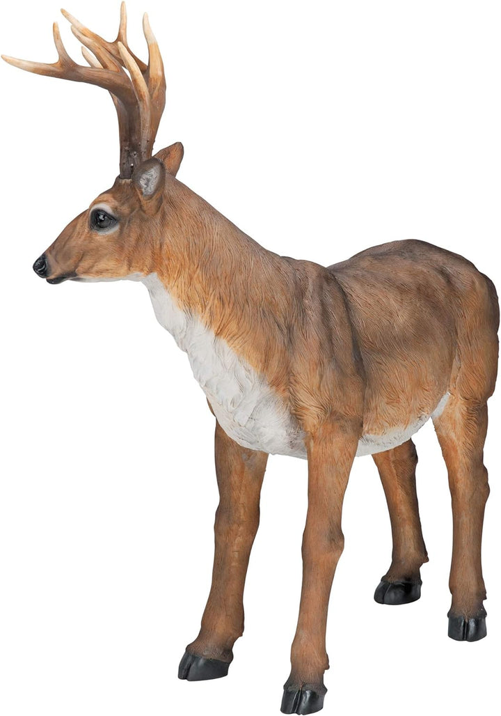 Design Toscano Buck mit dem grossen Geweih Hirschstatue, Masse: 71 x 19 x 62 cm 4.5 kg Buck mit dem