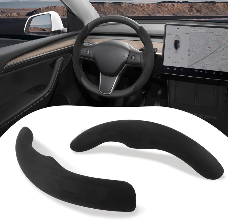 BASENOR 2025 Tesla Model 3 Model Y Lenkradabdeckung ABS Kohlefaser Lenkrad Wrap Protector Anti-Rutsc