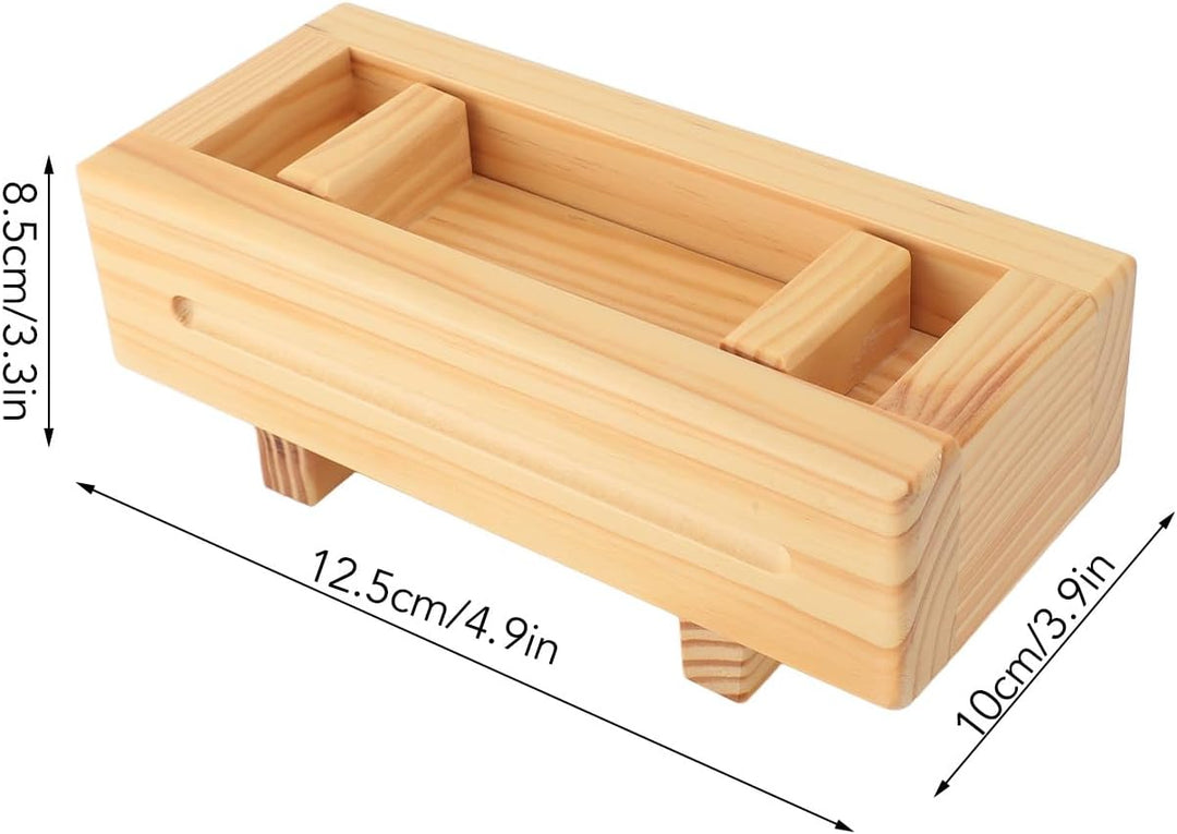 TOPINCN Holz Sushi Pressform, Rechteckige Reisrollenform, Sushi -Formungsschachtel, Sushi Maker -Wer