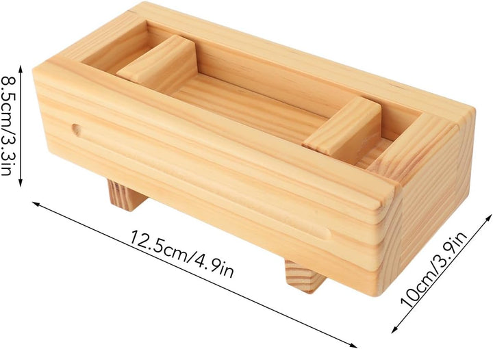 TOPINCN Holz Sushi Pressform, Rechteckige Reisrollenform, Sushi -Formungsschachtel, Sushi Maker -Wer