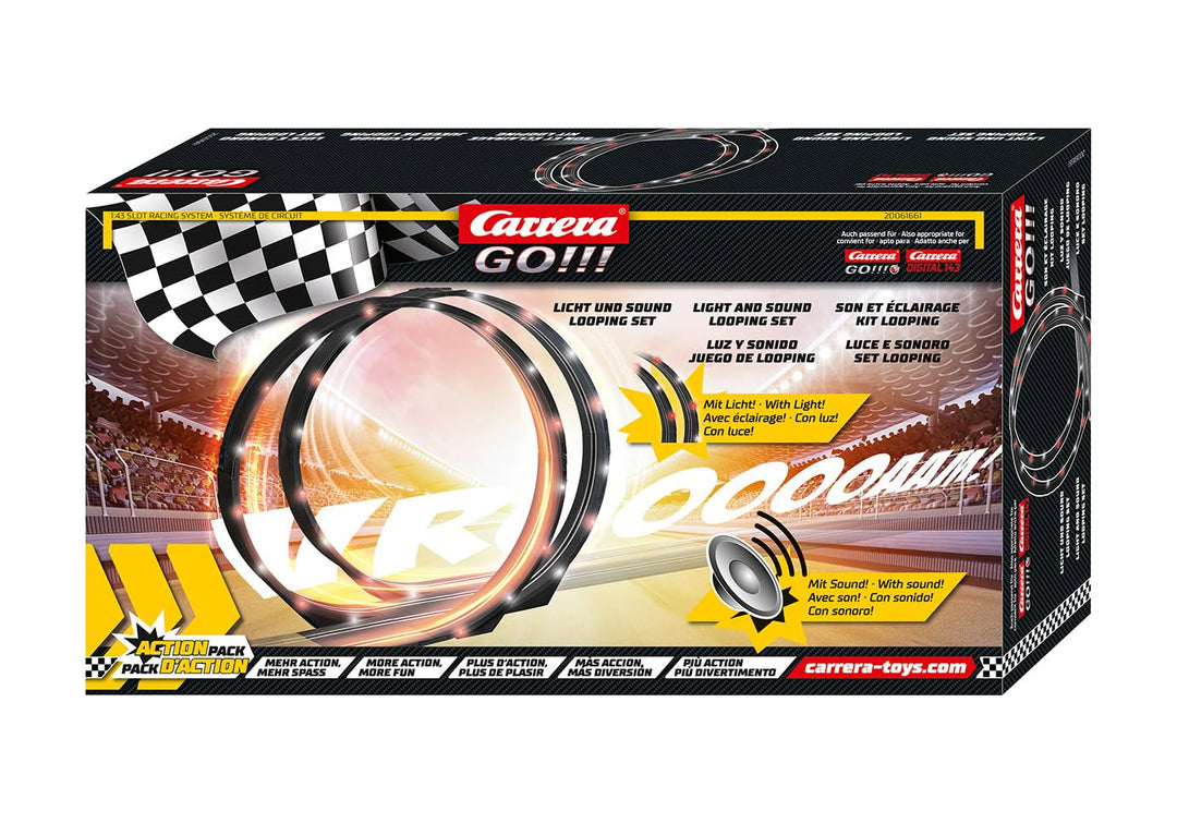 Carrera GO / Digital 143 Looping Set mit LED Beleuchtung und Sound