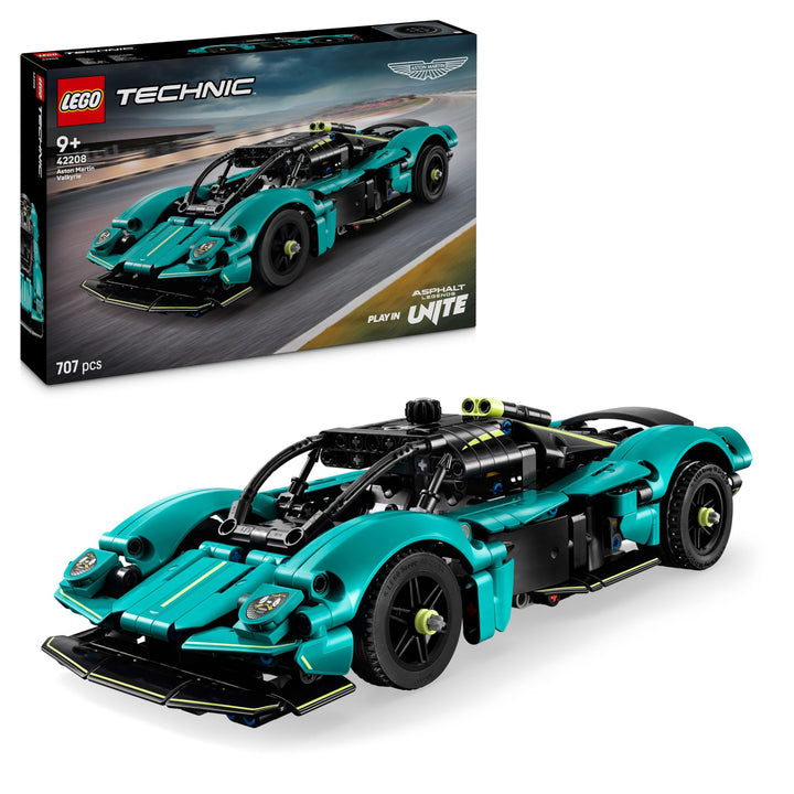 LEGO Technic Aston Martin Valkyrie Rennwagen Spielzeug - Modell-Bauset mit V12-Motor und aufklappbar