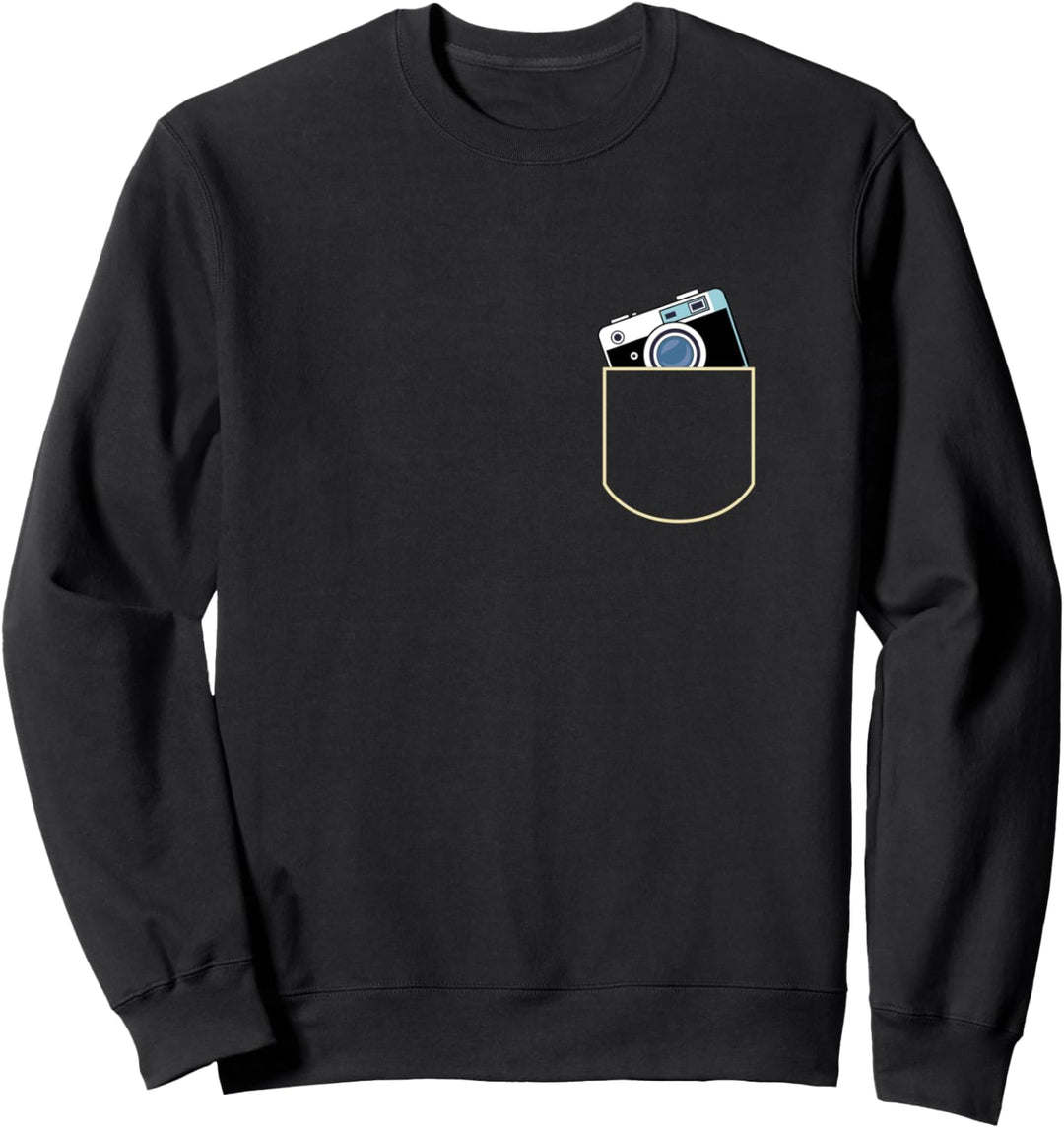 Lustig Kamera In der Tasche Geschenk Fotograf Pocket Sweatshirt