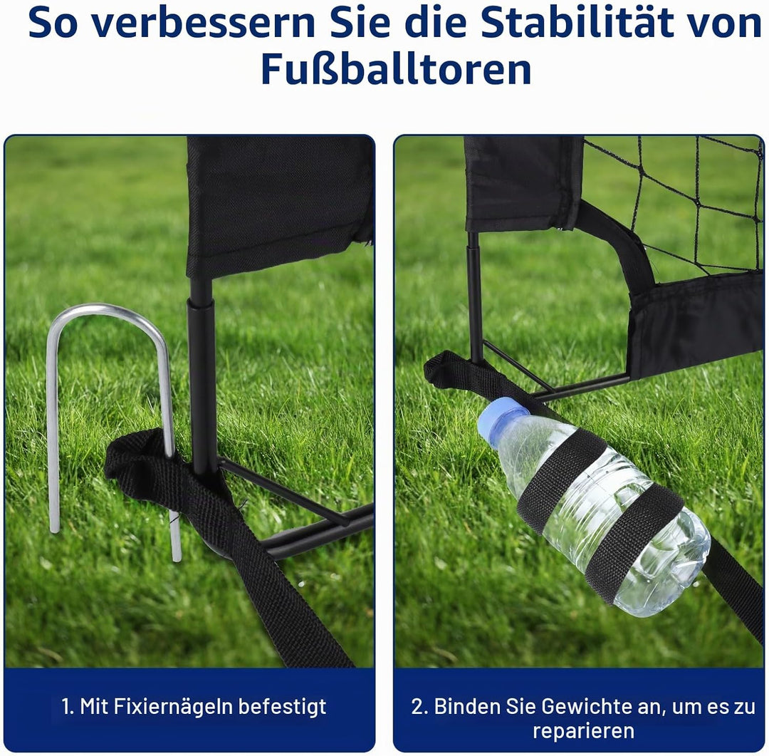 2er Fussballtor Kinder Set,grosses Fussballtor für Kinder und Erwachsene,Fussball-Tore Faltbar mit G