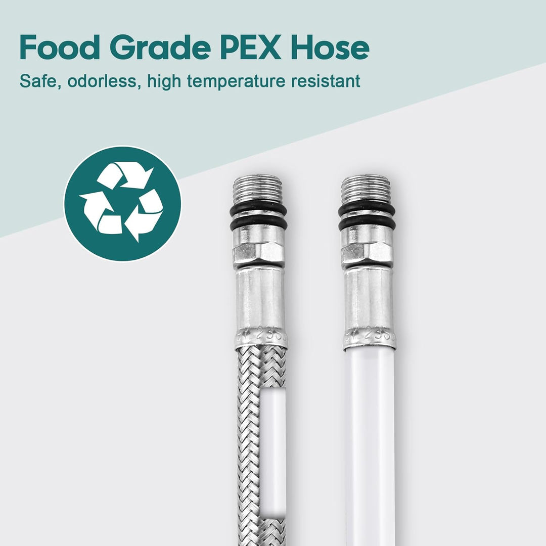 BONADE Wasserhahn Küchenarmatur aus SUS304 Edelstahl Gebürsteter Nickel, 360° Schwenkbereich Armatur