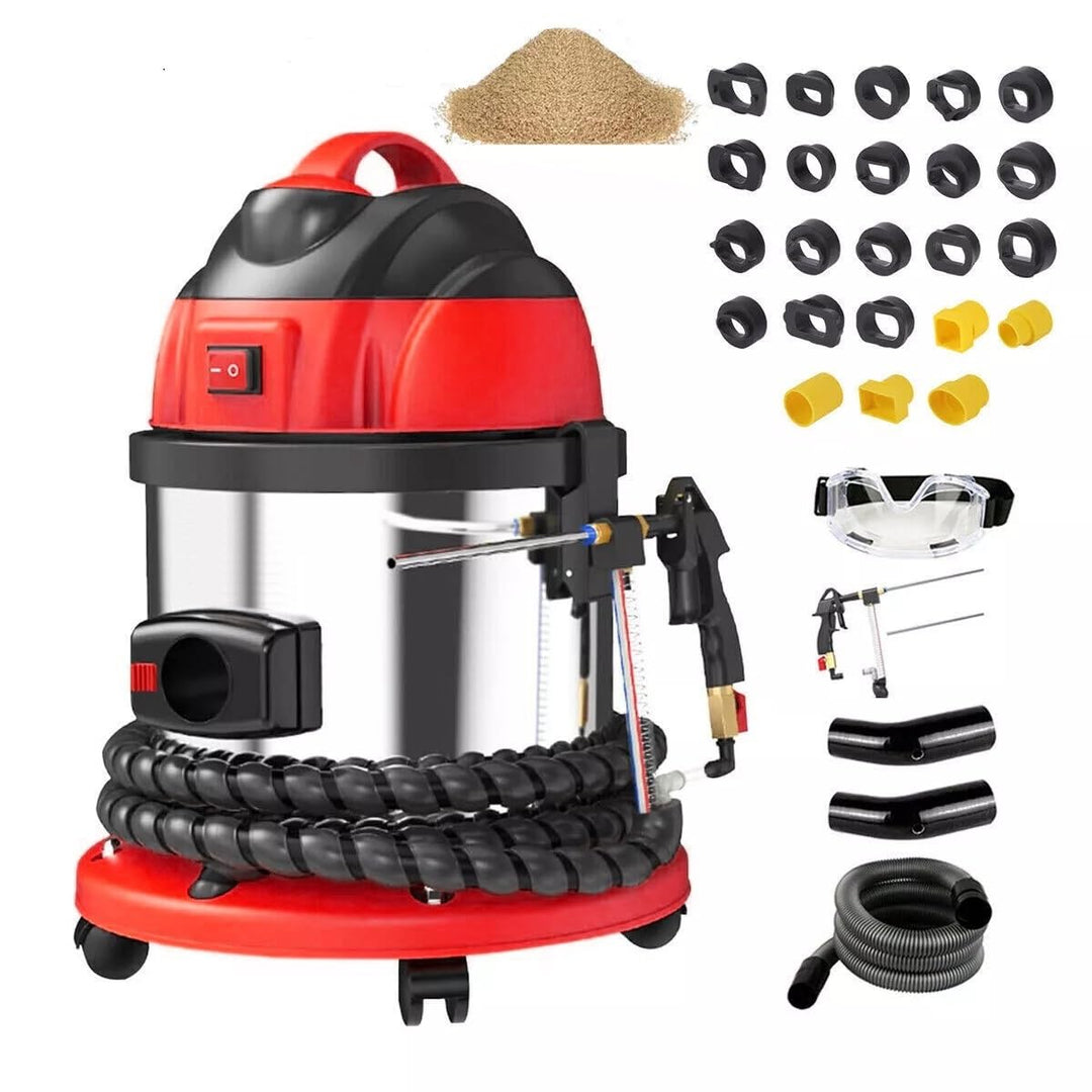 Walnuss Blaster,HTS558 Walnuss Sand DE-Carbon Reiniger,Automobil Walnuss Blaster Reiniger,1200W Moto