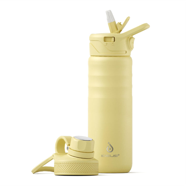 IDEUS Vakuumisolierte Wasserflasche, 24oz (710 ml) Edelstahl Doppelwand Flasche Metall Sport Kantine