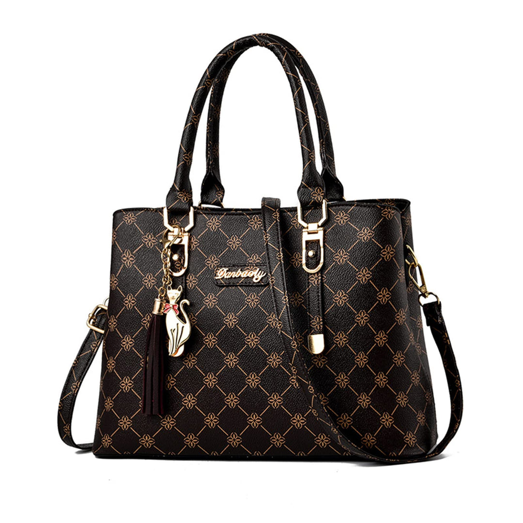 NICOLE & DORIS Damen Handtasche Elegante Schultertaschen Bedruckte Handtaschen PU Leder Frauen Umhän