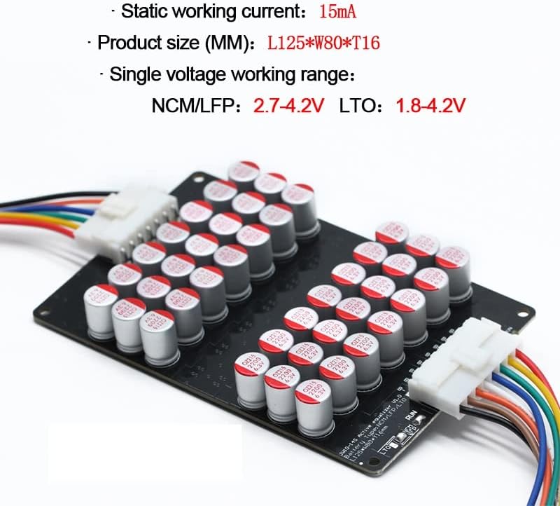 TECNOIOT 14S 5A Li-Ion Lifepo4 LTO Lithium Active Equalizer Balancer Kondensator 10S-14S