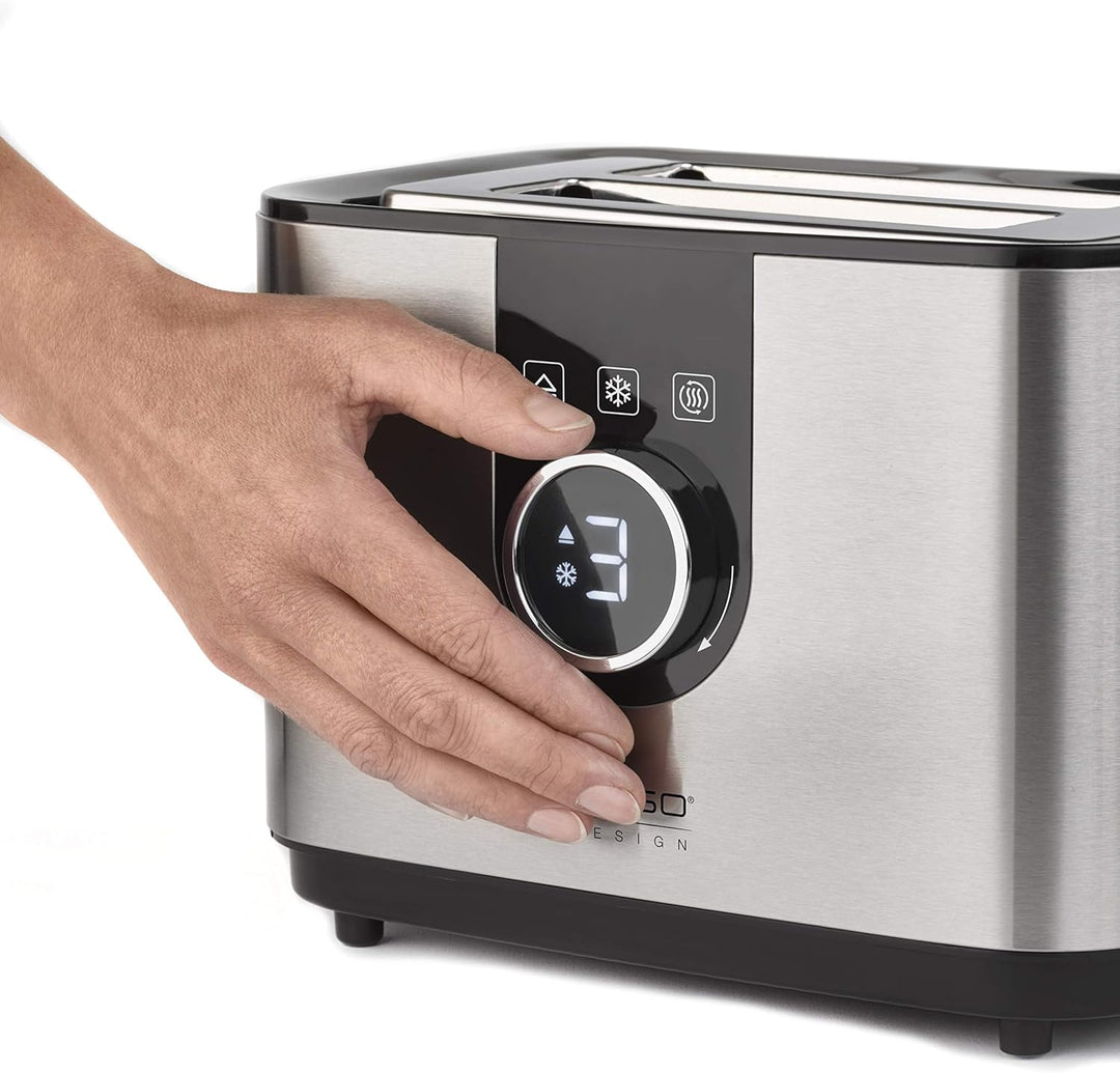CASO Selection T 2 - Design Toaster, Edelstahlgehäuse, Optimale Röstgradeinstellung auf 7 Stufen, In