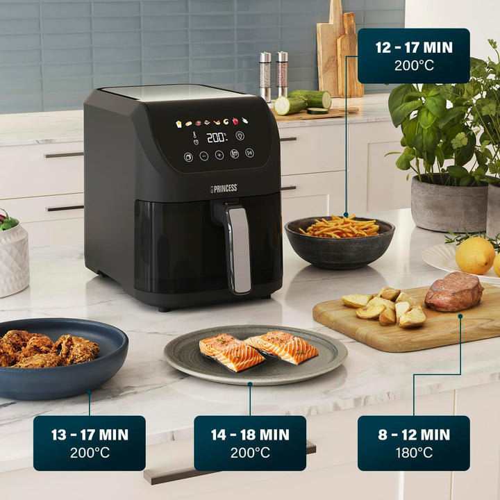 Princess SlimFry Airfryer, 8L Fassungsvermögen, 2000W, 8 Programme, Digitales Touchscreen, Einstellb
