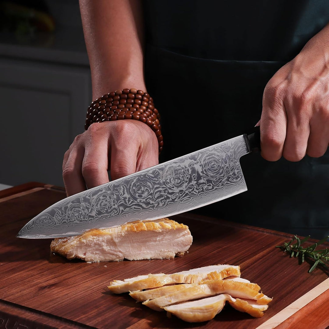 FINDKING 8-Zoll-Japanisches Kochmesser, Professionelles Gyuto-Küchenmesser, Scharf, Robust & Elegant