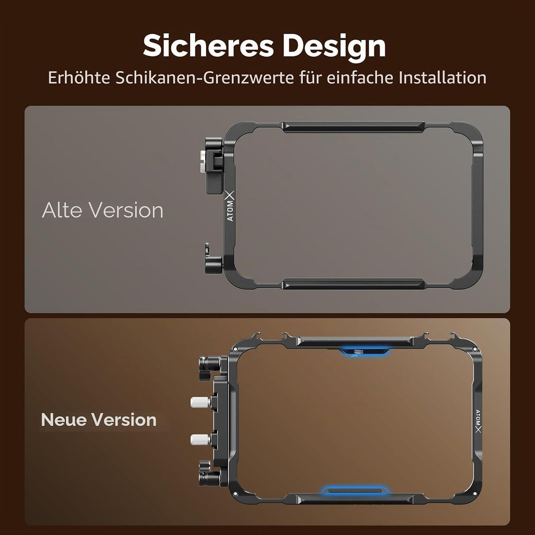SMALLRIG Monitor Cage für Atomos Ninja V, Käfig mit Befestigungspunkten und SSD-Laufwerksperren - 22