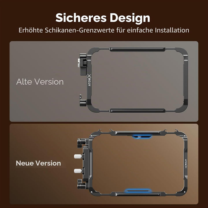 SMALLRIG Monitor Cage für Atomos Ninja V, Käfig mit Befestigungspunkten und SSD-Laufwerksperren - 22