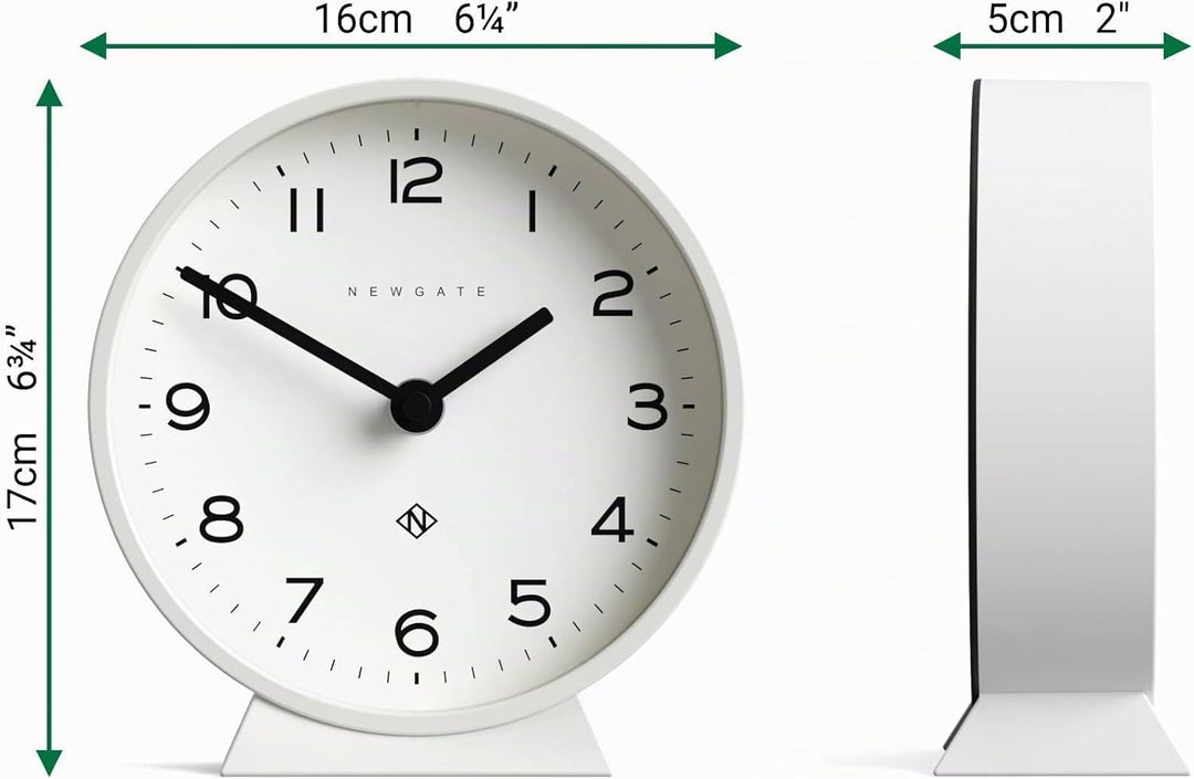 NEWGATE® M Mantel - Silent Sweep Kaminuhr - 'No Tick' - Moderne Kaminuhr - Kleine Uhr - Wohnzimmeruh