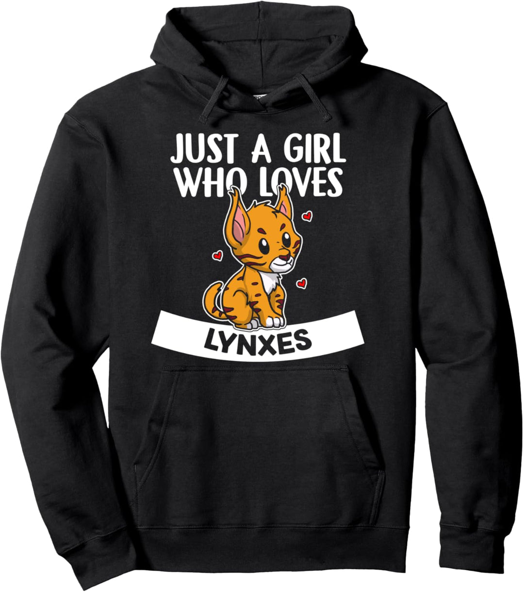 Just A Girl Who Loves Lynxes Lustiges Luchs Kostüm Pullover Hoodie