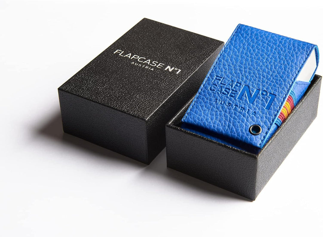 FLAPCASE N°1 • DELPHIN • Designer Zigarettenetui, Made in Austria, Gummiband, Leder vegan Zigaretten