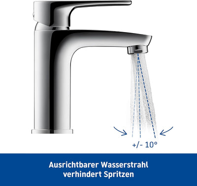 Duravit B11010 B.1 Einhebel-Waschtischmischer, Chrom mit Zugstangen-Ablaufgarnitur