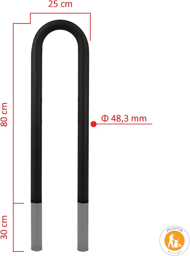 MORIA DESIGN Fahrradständer Boden - 110 x 25 cm Bodenparker für 2 Fahrräder - stabiler Fahrradstände