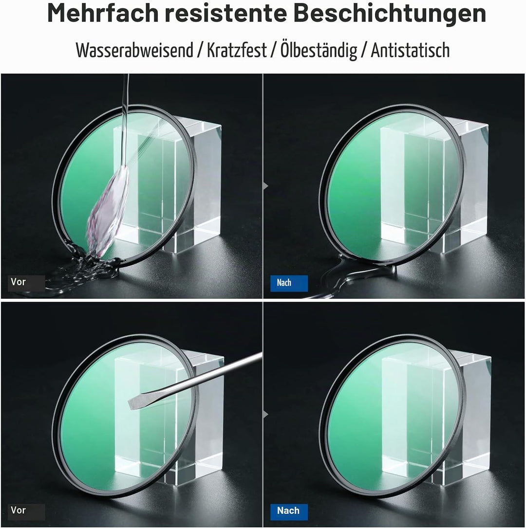 NEEWER 52mm Black Diffusion 1/8 Filter, Weicher, verträumter Kinoeffekt Filter, ultradünnes, wassera