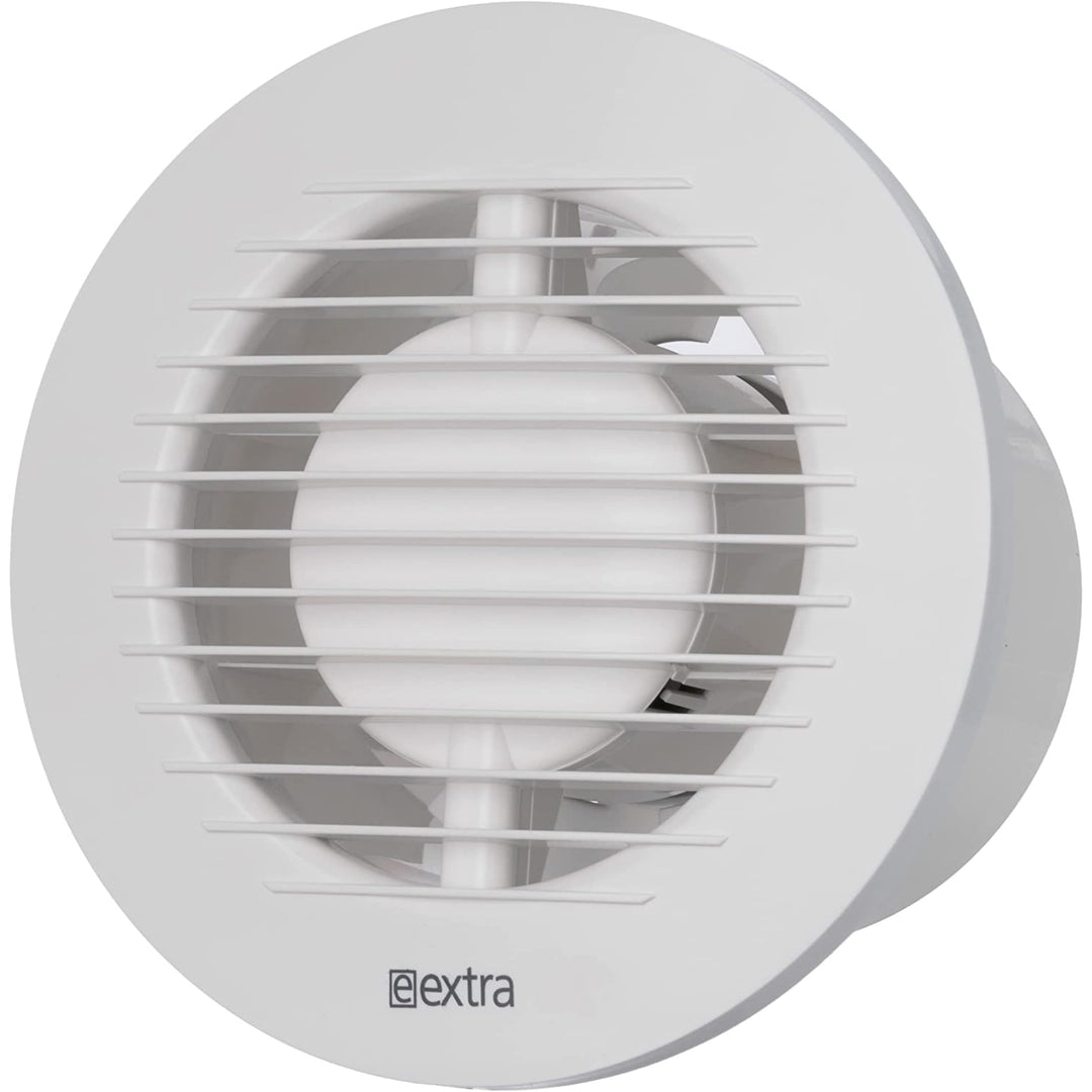 Ø 100mm Weiss Badlüfter mit Timer und Feuchtesensor - Ventilator mit Kugellager - Lüfter für Effizie