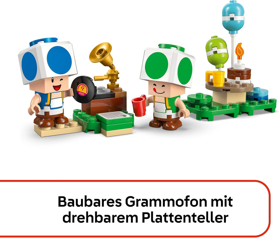 LEGO Super Mario Party bei Toads Haus - Interaktives Set mit 2 Figuren, Küche, Schlafzimmer & Pickni