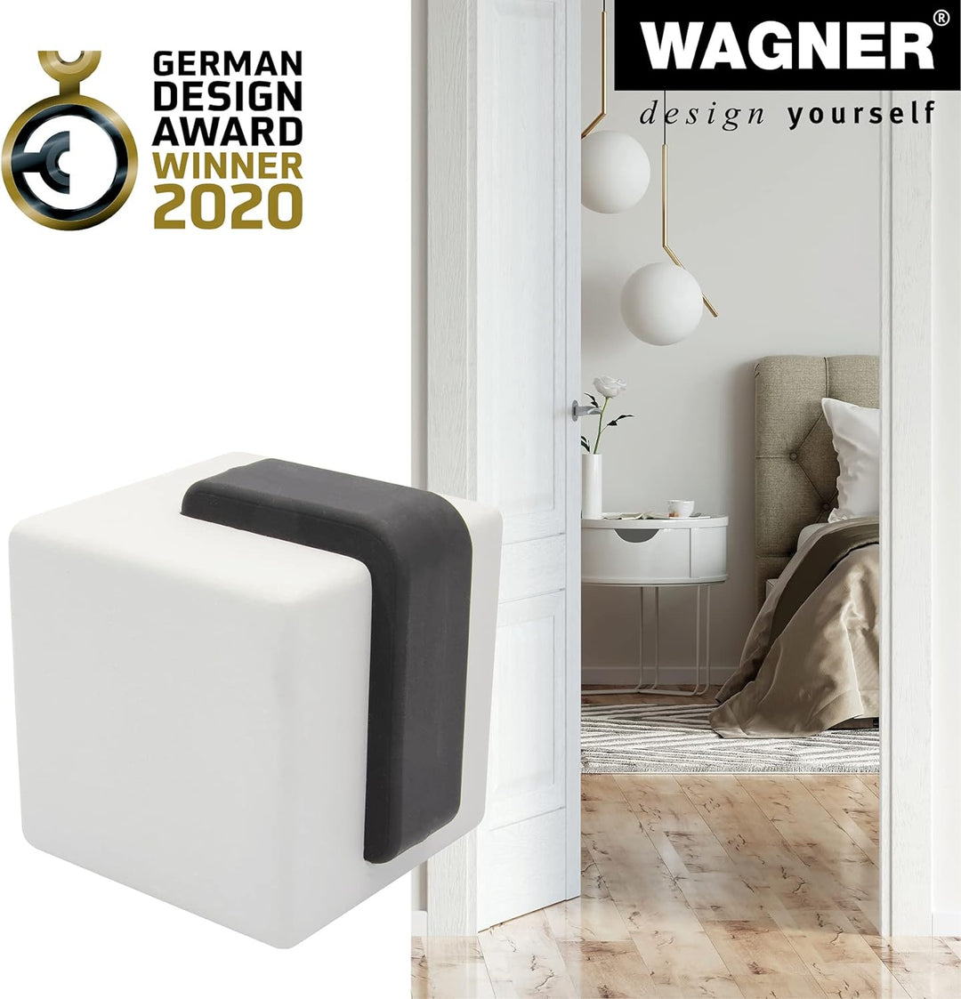 WAGNER Bodentürstopper BETON CUBE BIG - 65 x 60 x 65 mm, aus Beton, grau, Anschlag aus thermoplastis