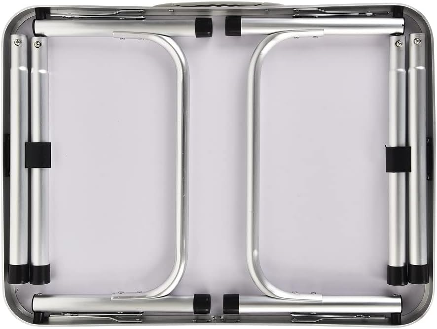 Lucn Picknicktisch, zusammenklappbar, 2 höhenverstellbar, Aluminium, für Küche, Outdoor, aufklappbar