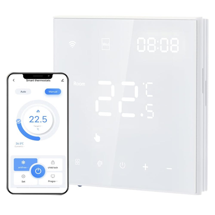 Irishom WiFi Thermostat mit Wasser Fussbodenheizung und Kesselsteuerung,Wchentlich Programmierbar Ra