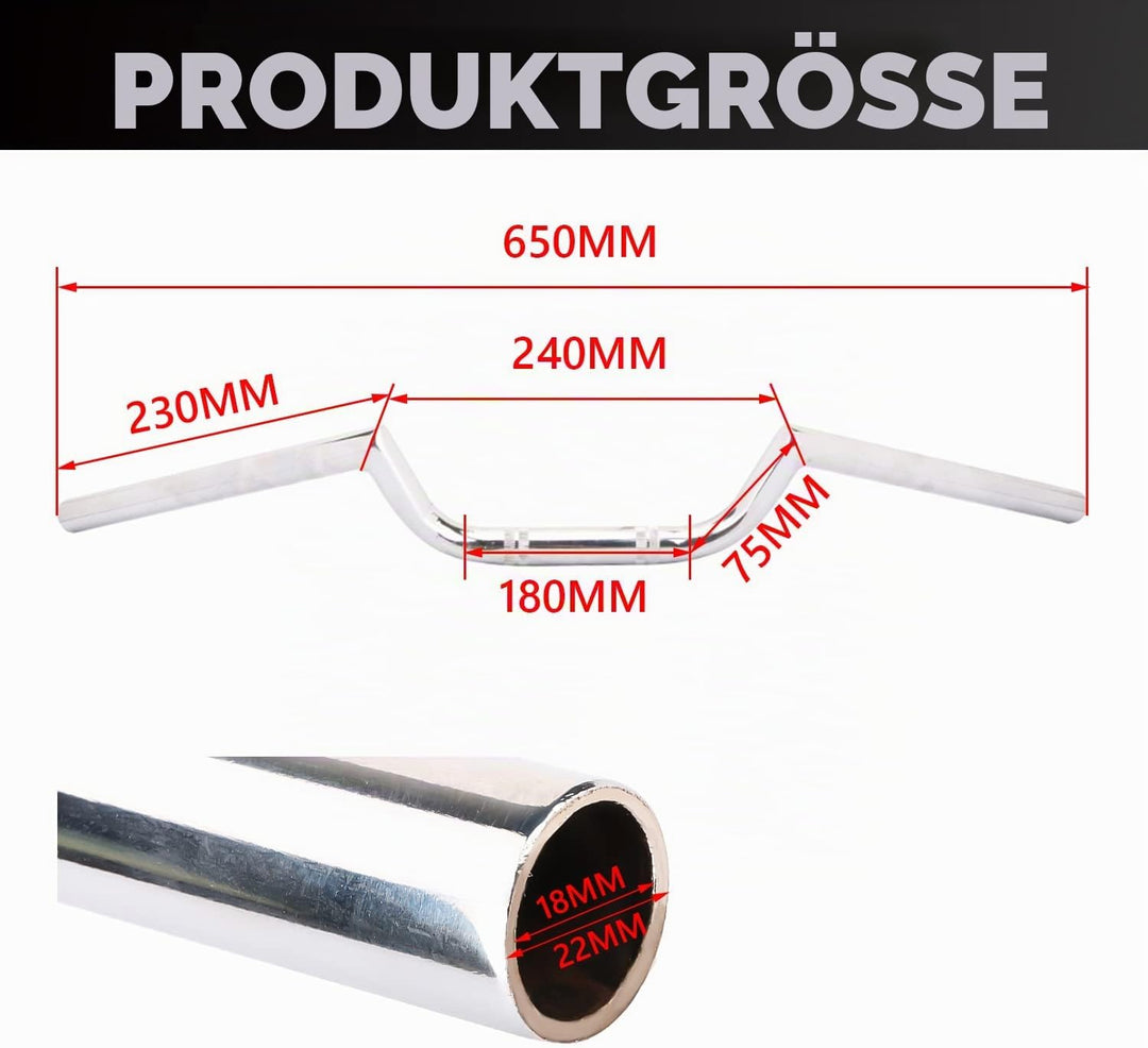 AnXin Motorrad 7/8 "Lenker Cafe Racer Ace Clubman Stil Lenker 22 MM Universal Für Bobber Benutzerdef