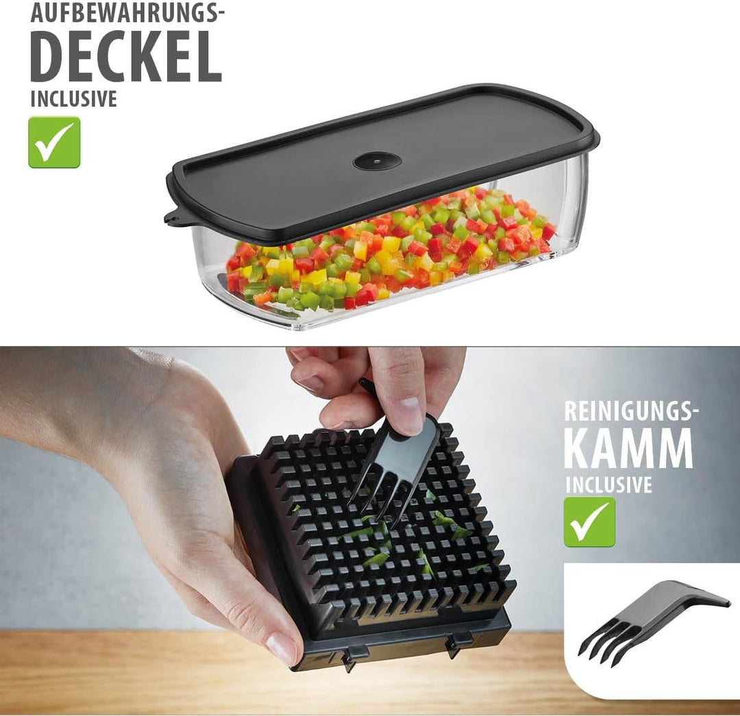 Gefu Würfel- und Stifteschneider Treppo - für Obst und Gemüse, Pommes Frites, Fetakäse Suppeneinlage