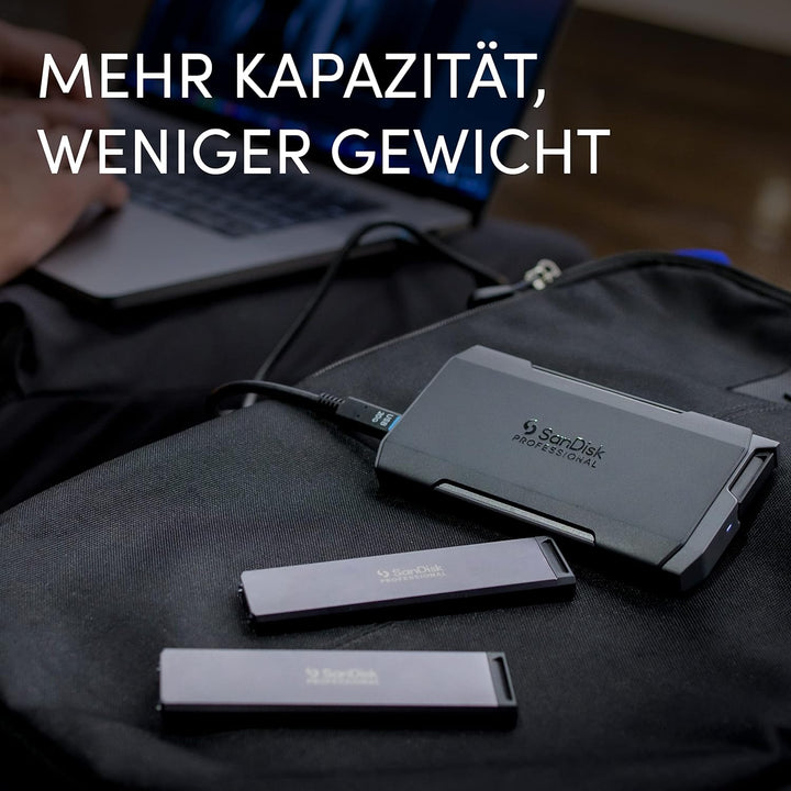 SanDisk PROFESSIONAL PRO-BLADE TRANSPORT 4 TB (mobile Premium-SSD für schnelle, modulare Workflows,