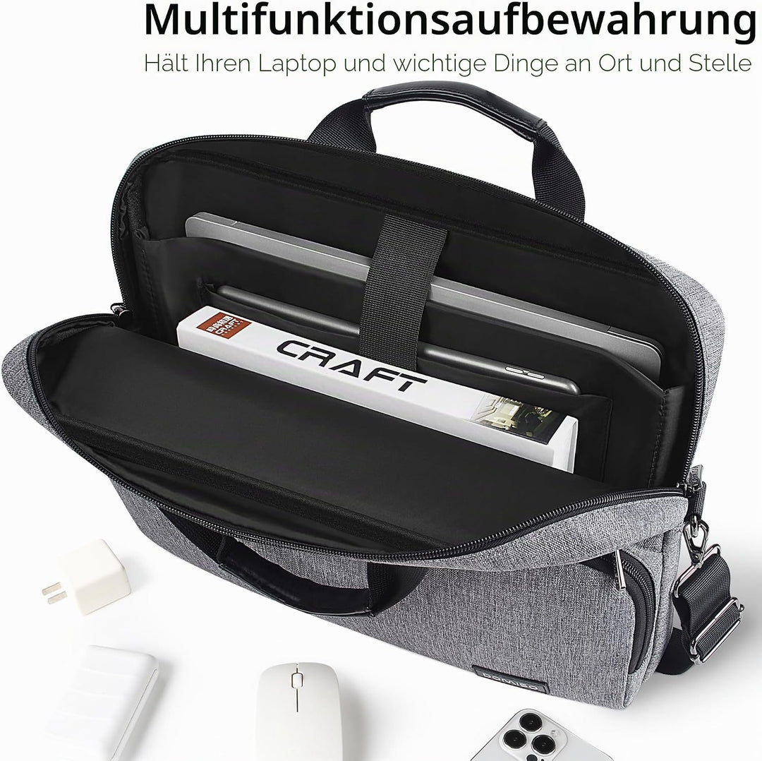 DOMISO 17 Zoll Wasserdicht Laptop Tasche Aktentasche Schultertasche Notebooktasche Business für 17-1