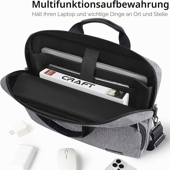 DOMISO 17 Zoll Wasserdicht Laptop Tasche Aktentasche Schultertasche Notebooktasche Business für 17-1