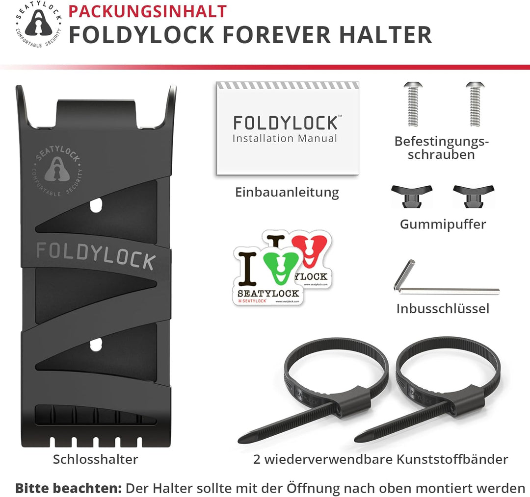 FoldyLock Forever Fahrradschlosshalterung Tragetasche – ultraleichte Halterung für FoldyLock Forever