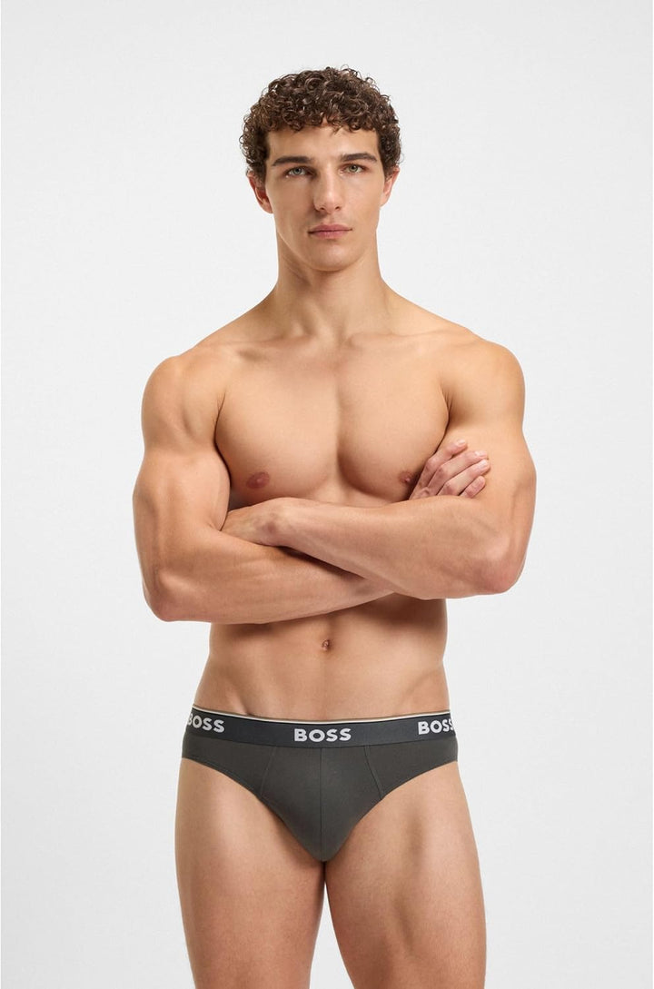 BOSS Herren Power Slips Briefs Unterhosen Cotton Stretch 3er Pack Set: Slips+Boxershorts XL New - Op