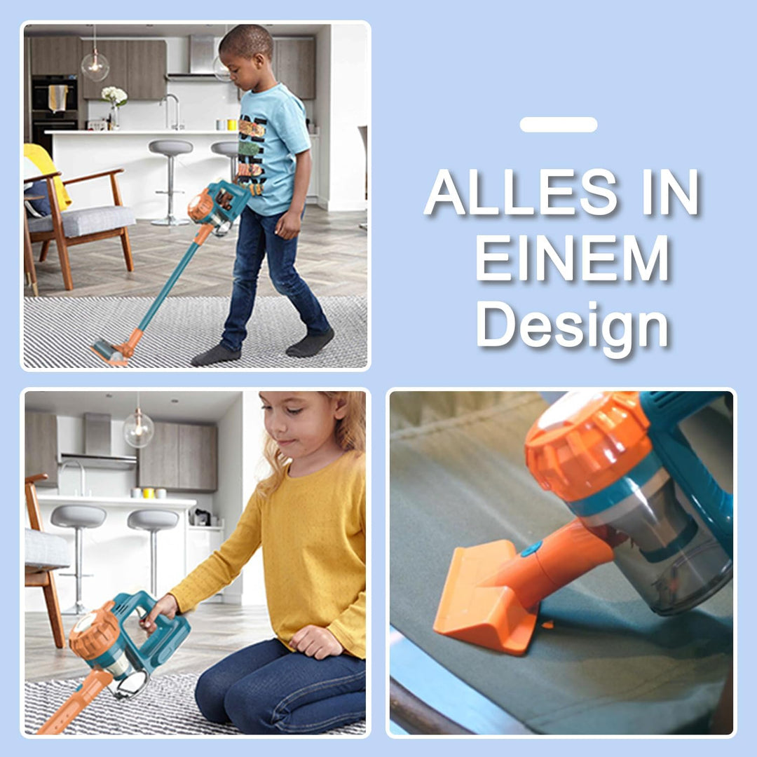 3-in-1 Kinderstaubsauger, Spielzeug Staubsauger für Kinder ab 3 Jahren, Spielzeugstaubsauger mit ech