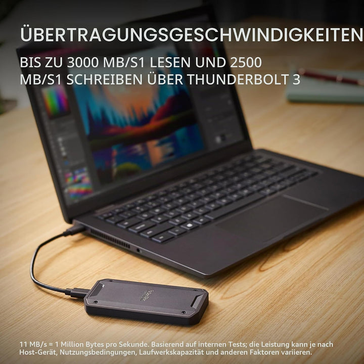 SanDisk® PROFESSIONAL PRO-G40™ SSD 4 TB (mobile SSD, robuste NVMe™ SSD mit Thunderbolt™ 3, USB-C™, b