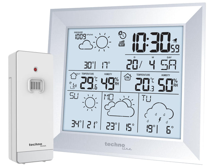 Direkt Wetter WD2000 Internet Wetterstation mit kostenloser Direkt Wetter App, WLAN Wetterstation, 4