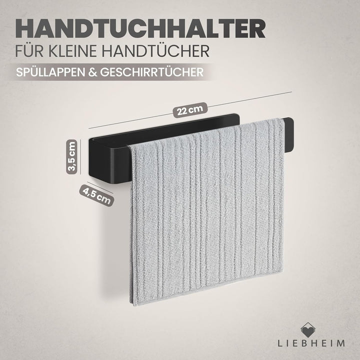LIEBHEIM Handtuchhalter ohne Bohren - 3M Montage Klebeband & extra grosse Klebefläche - Handtuchstan